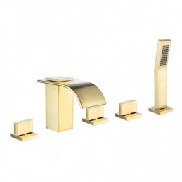 Brushed Gold Brass Bathtub...